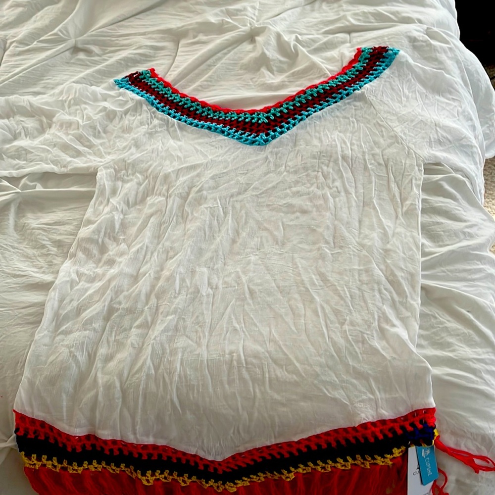 Cupshe swim cover up with fringe
